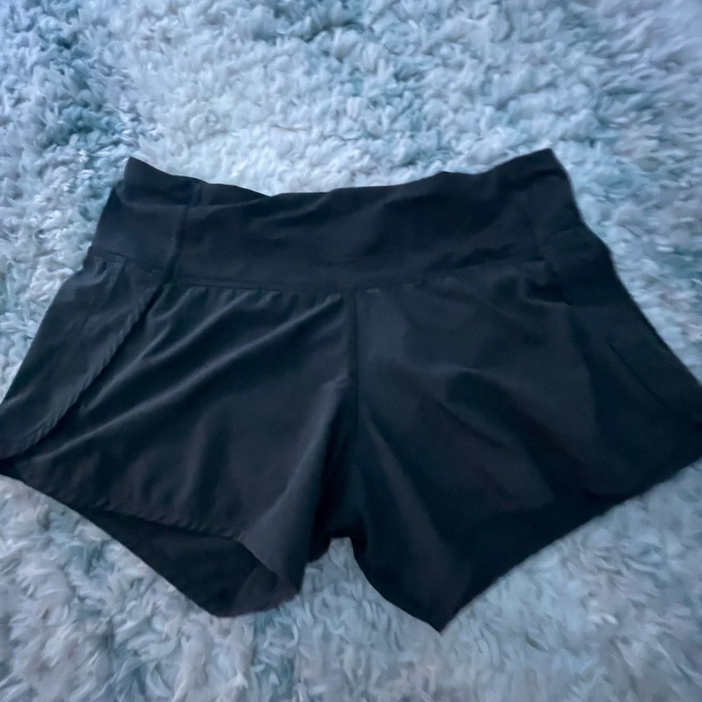 Lululemon black shorts, worn three times, good quality.